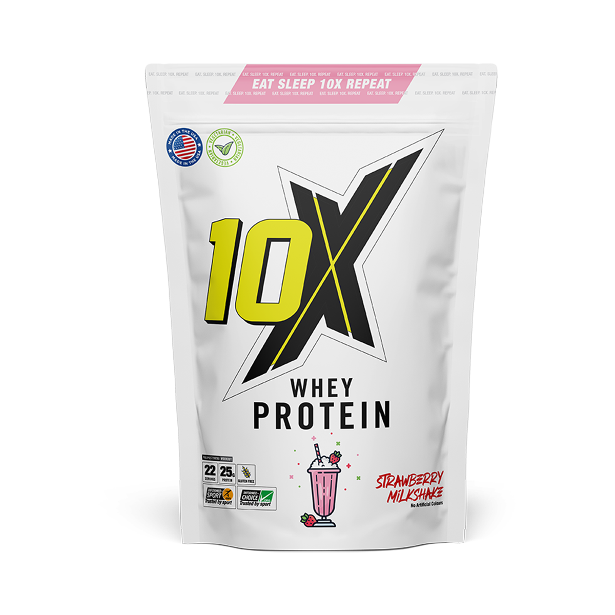 10X Athletic Whey Protein 700g Strawberry Milkshake