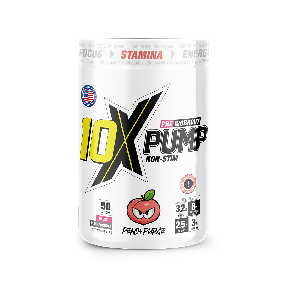 10X Athletic PUMP 600g Peach Purge