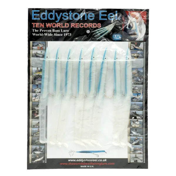 EDDYSTONE 190mm EELS PEARL/BLUE BACK (1 CARD)
