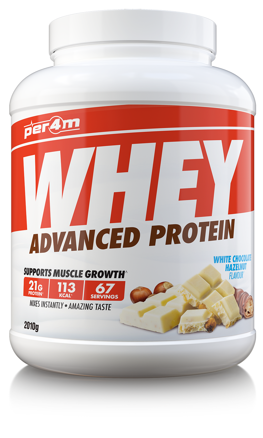 Per4m Advanced Whey Protein 2.01kg White Chocolate Hazelnut