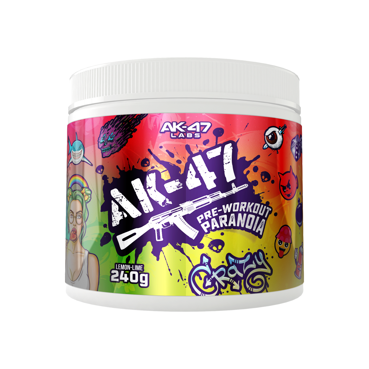 AK-47 Labs Pre-Workout Paranoia 240g Blue Raspberry