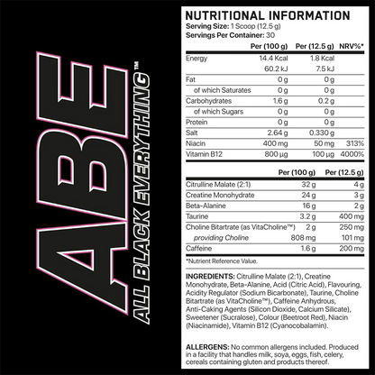 Applied Nutrition ABE (All Black Everything) 375g Fruit Punch