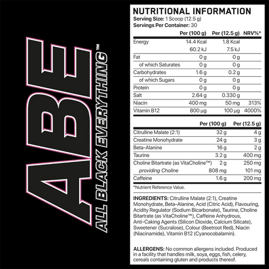 Applied Nutrition ABE (All Black Everything) 375g Strawberry Mojito