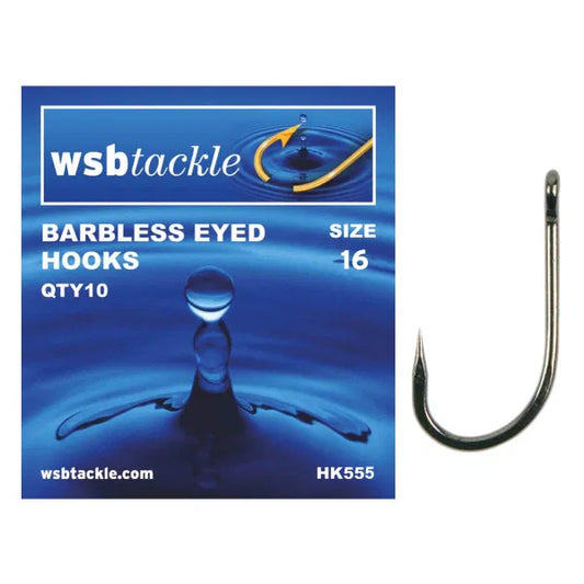 WSB BARBLESS EYED size 16 hooks (1 PK OF 10)
