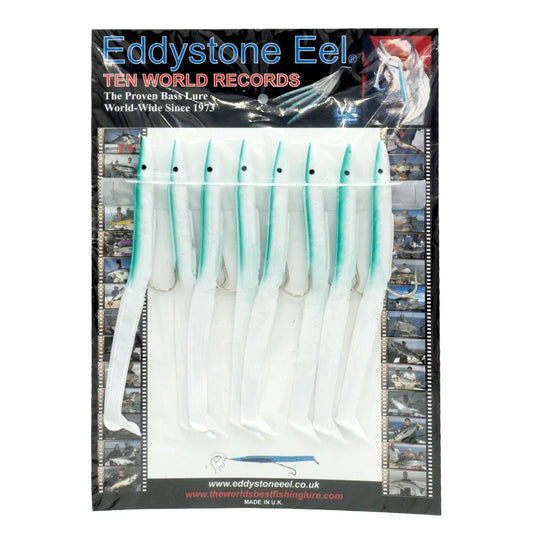 EDDYSTONE 190mm EELS WHITE/GREEN BACK (1 CARD)