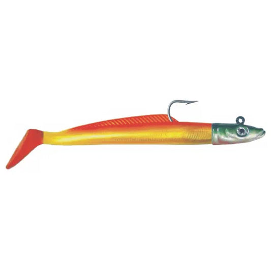EDDYJELLY JIG EEL YELLOW/RED FIRE TAIL (1 PER PACKET)